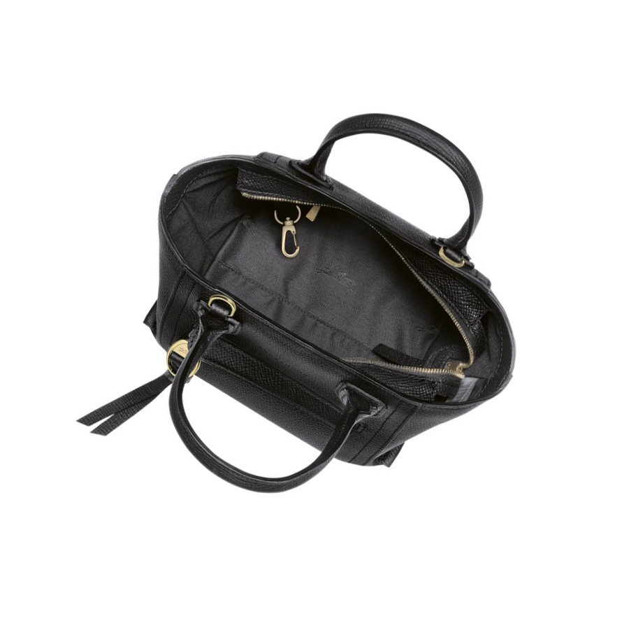 Női Longchamp Mailbox S Kézitáska Fekete | HU-YQS9524