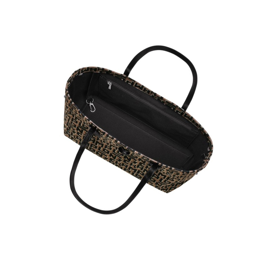 Női Longchamp Roseau Essential Lgp M Válltáskák Barna Fekete | HU-OIH5032