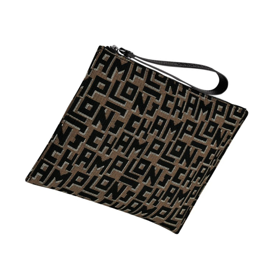 Női Longchamp Roseau Essential Lgp Pouches Barna Fekete | HU-LKR2183