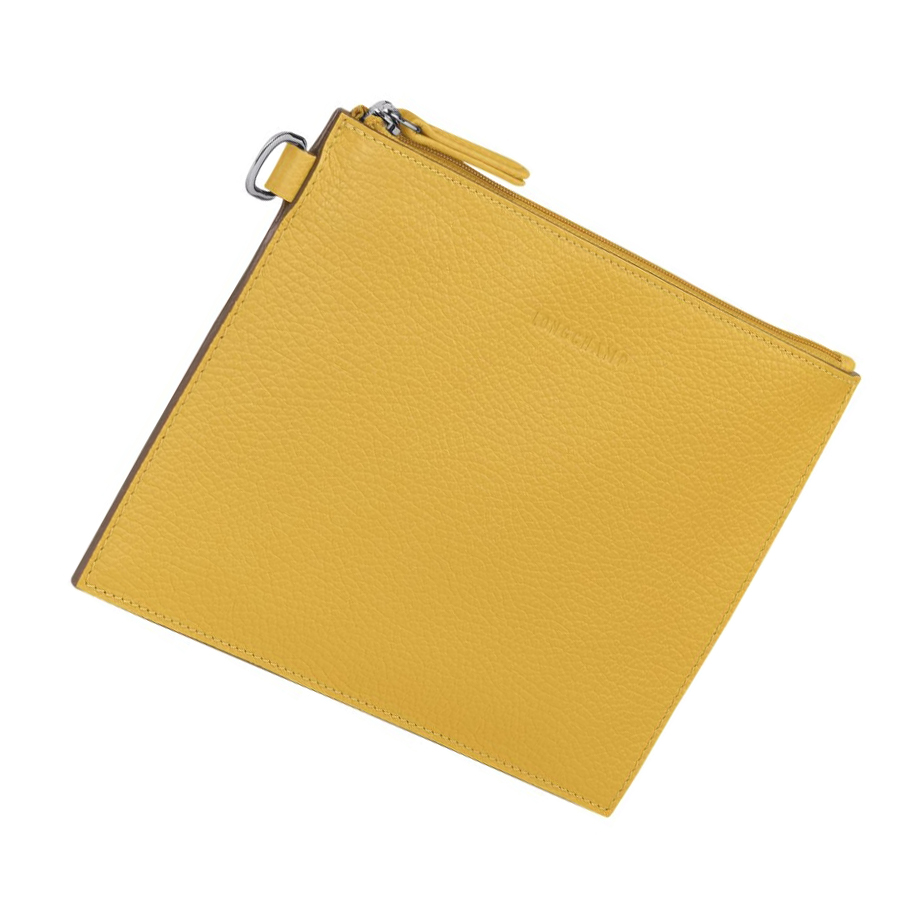 Női Longchamp Roseau Essential Pouches Sárga | HU-VJC3462