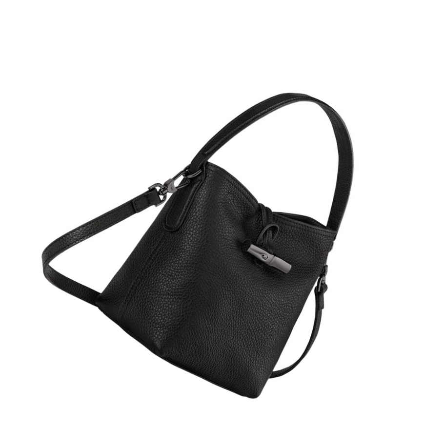 Női Longchamp Roseau Essential S Kézitáska Fekete | HU-MNI8910