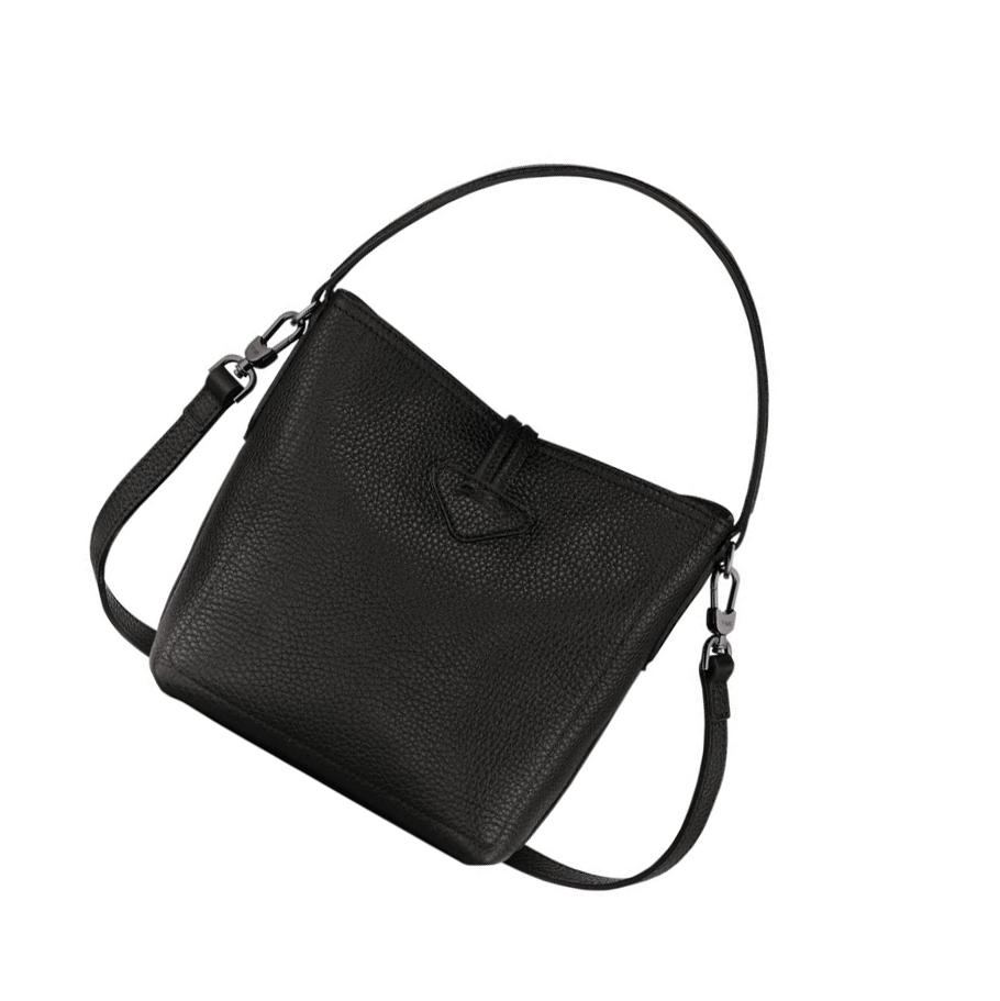 Női Longchamp Roseau Essential S Kézitáska Fekete | HU-MNI8910