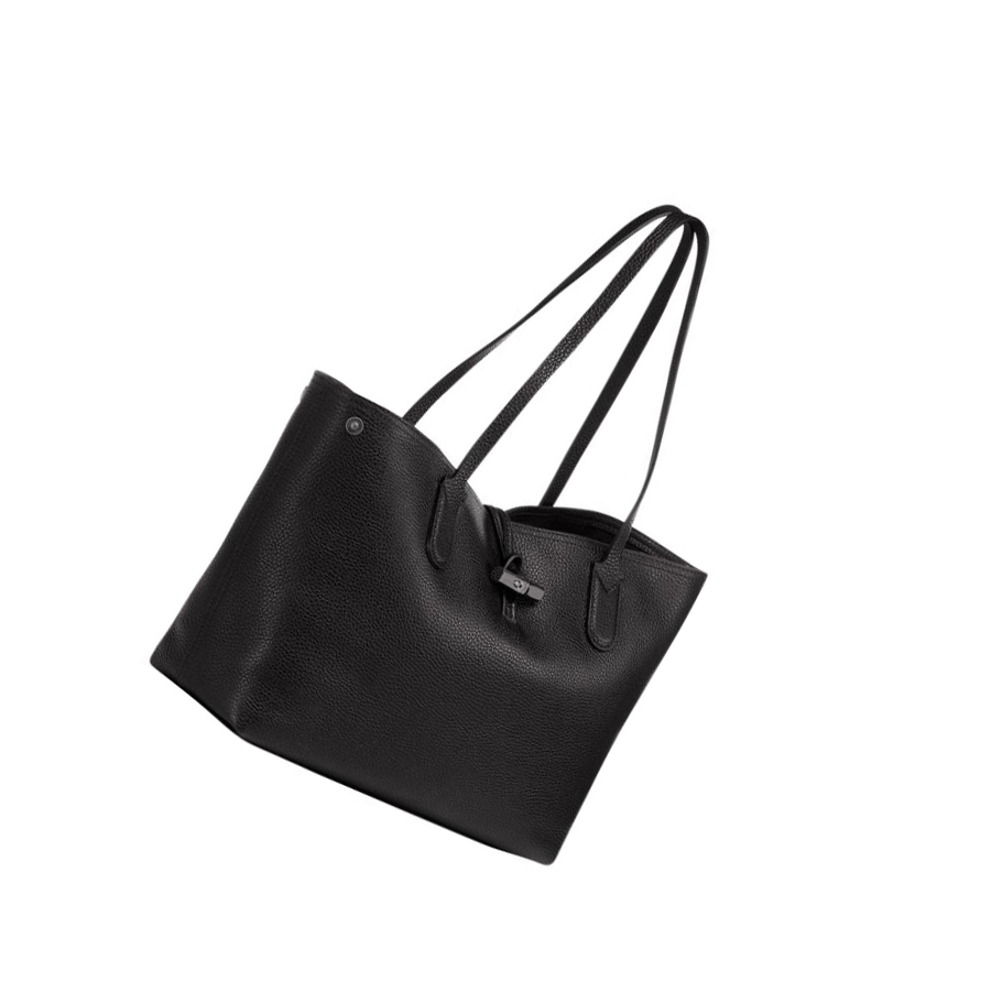 Női Longchamp Roseau Essential Válltáskák Fekete | HU-SPB1296