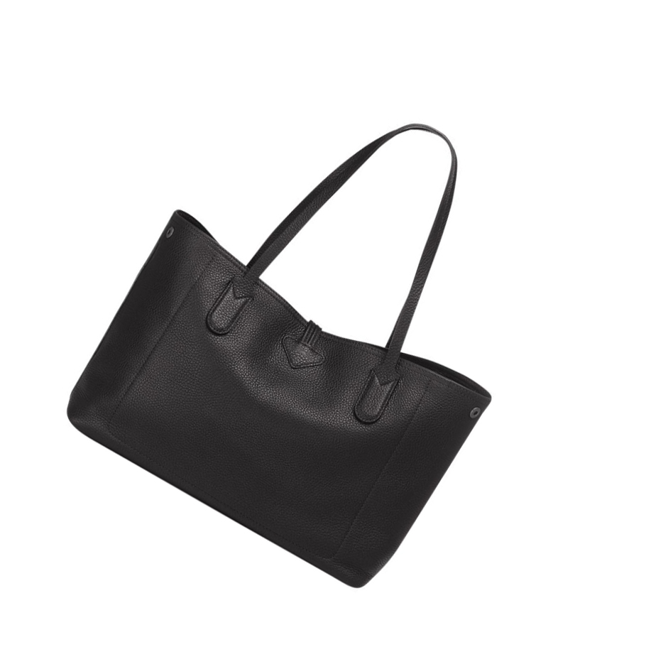 Női Longchamp Roseau Essential Válltáskák Fekete | HU-SPB1296