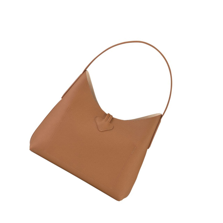Női Longchamp Roseau M Válltáskák Bézs | HU-REP6072