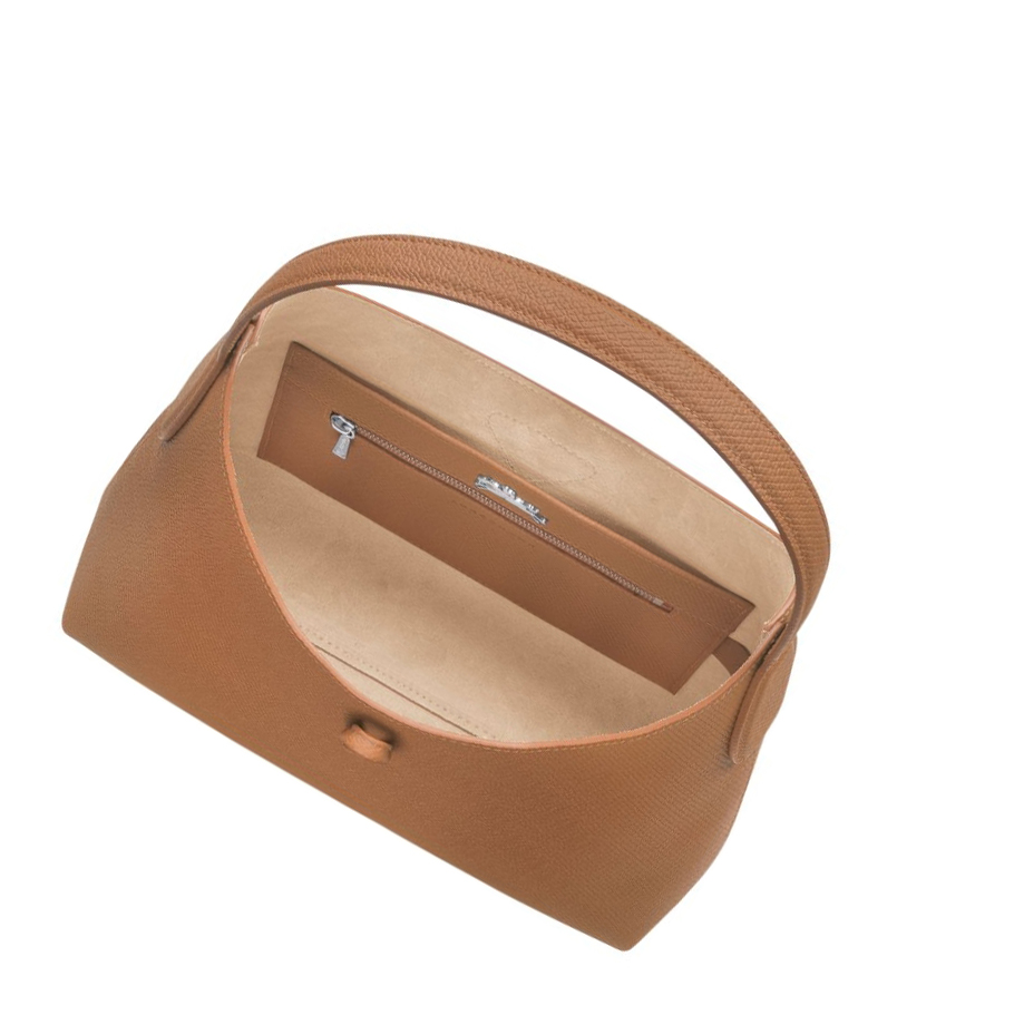 Női Longchamp Roseau M Válltáskák Bézs | HU-REP6072
