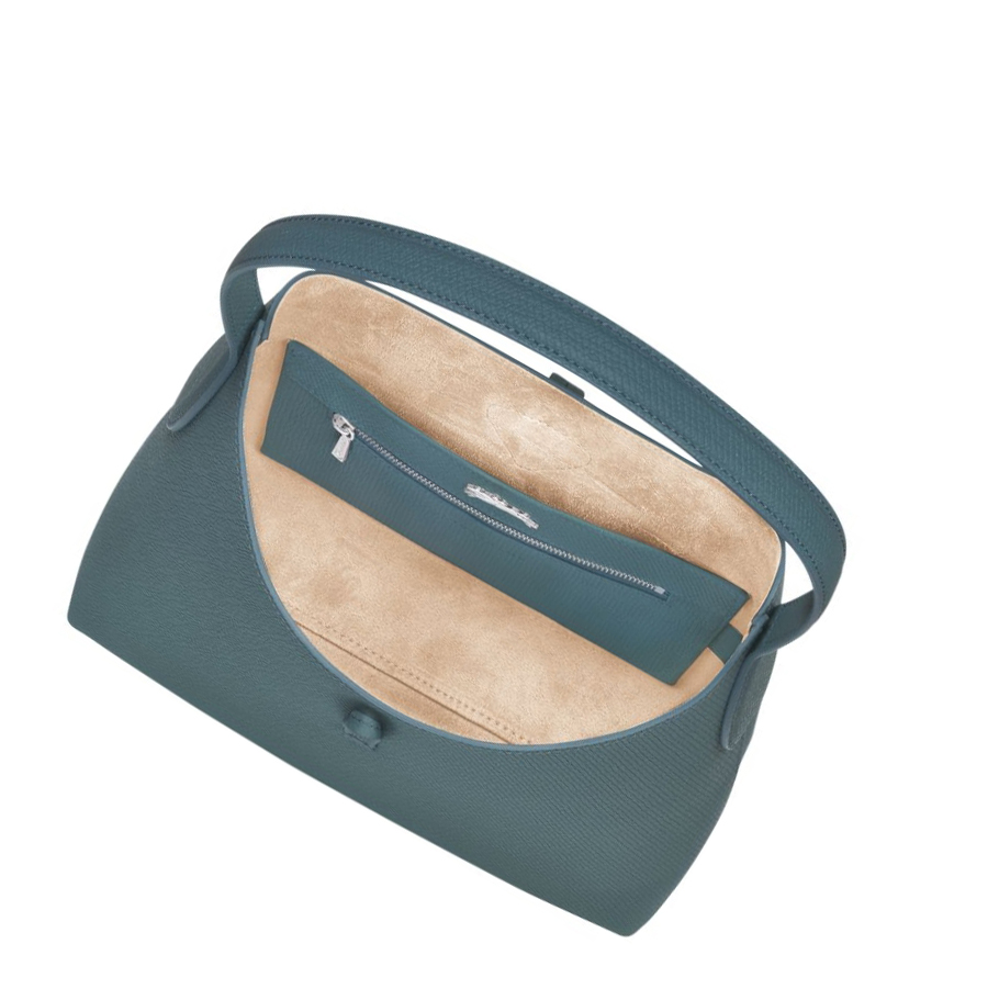 Női Longchamp Roseau M Válltáskák Kék | HU-TQX0315