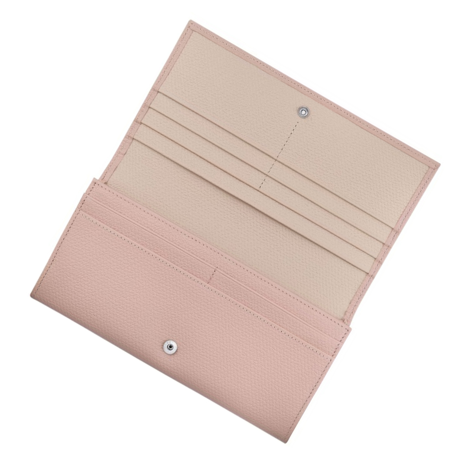 Női Longchamp Roseau Pénztárca Világos Rózsaszín | HU-KIR9386