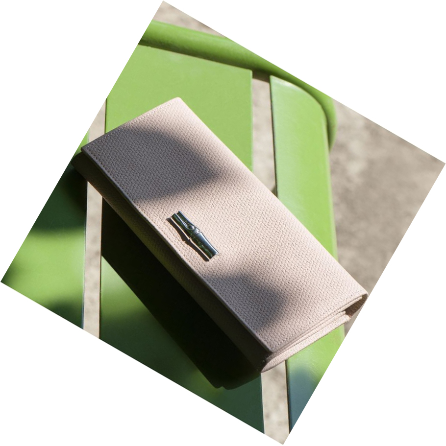 Női Longchamp Roseau Pénztárca Világos Rózsaszín | HU-KIR9386