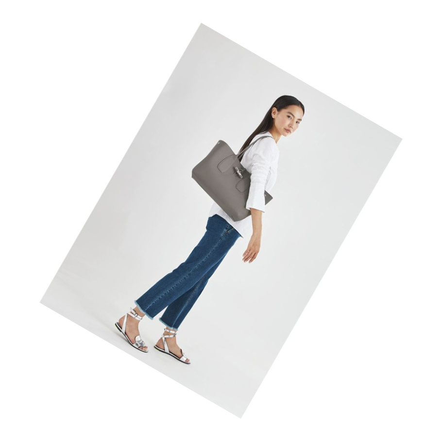 Női Longchamp Roseau Válltáskák Szürke | HU-SHY8639
