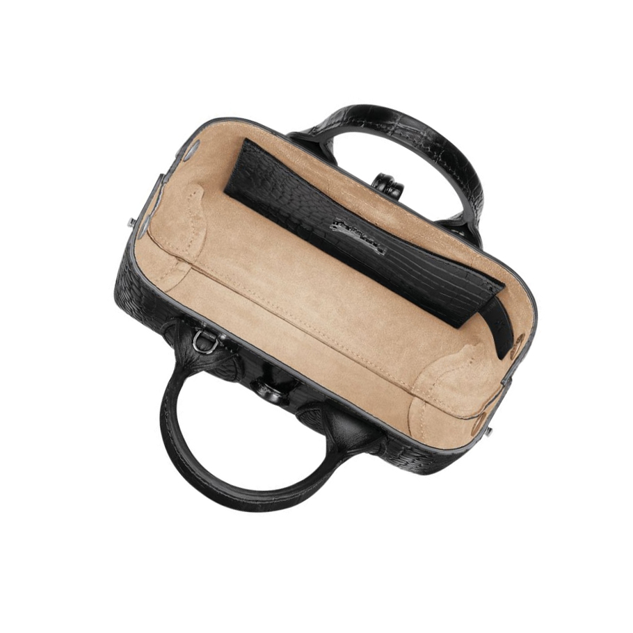 Női Longchamp Roseau XS Kézitáska Fekete | HU-WNJ5874