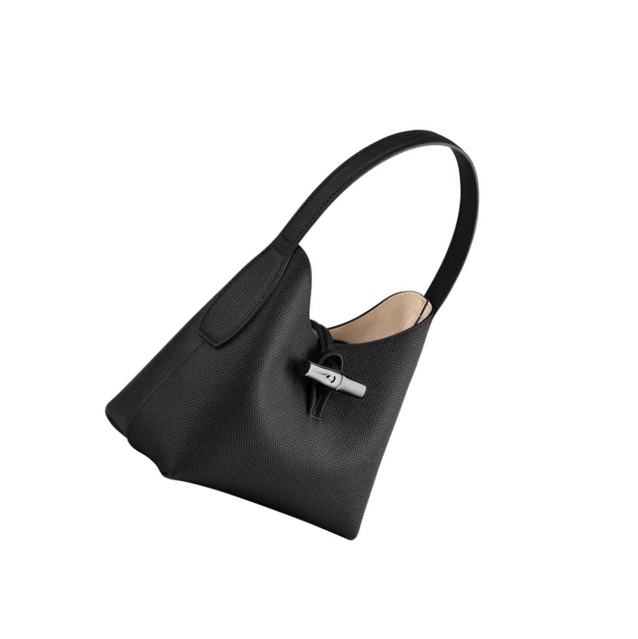 Női Longchamp Roseau XS Válltáskák Fekete | HU-PTD6431