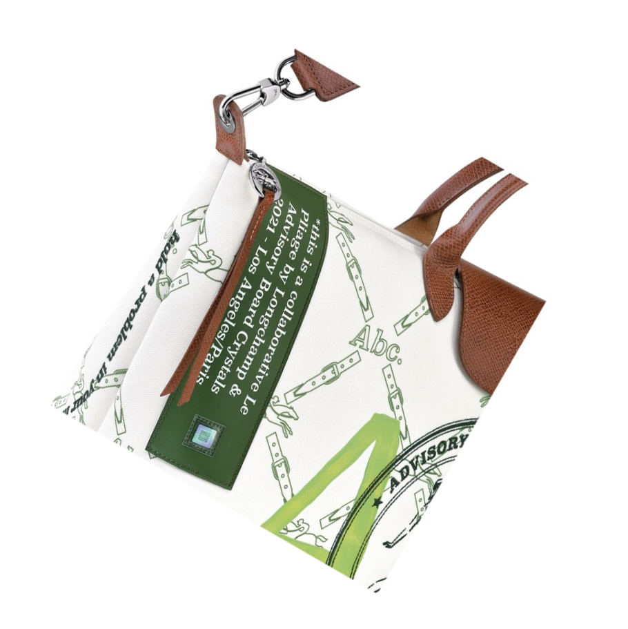 Női Longchamp X Abc Highart For Hs Utazótáskák Fehér Zöld | HU-AVX1289