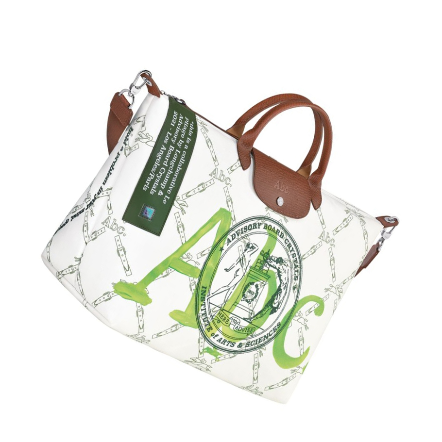 Női Longchamp X Abc Highart For Hs Utazótáskák Fehér Zöld | HU-AVX1289