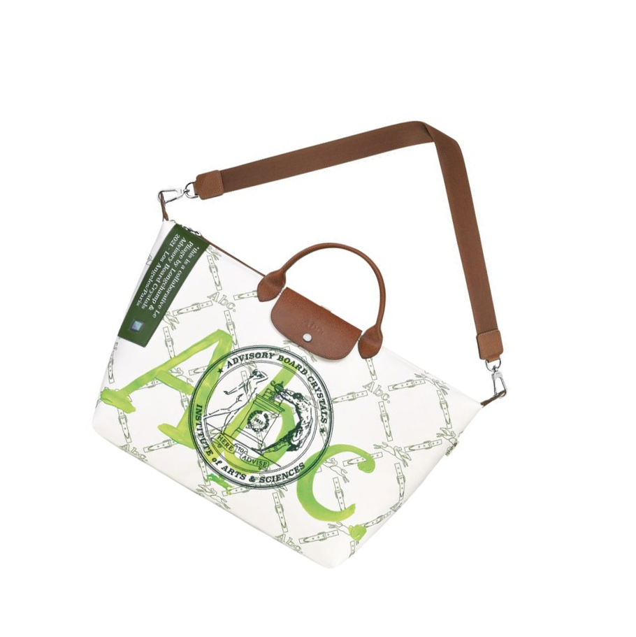Női Longchamp X Abc Highart For Hs Utazótáskák Fehér Zöld | HU-AVX1289