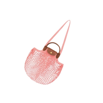 Női Longchamp Le Pliage Filet Válltáskák Rózsaszín | HU-AWE8715