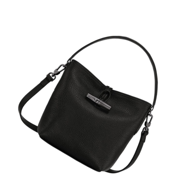 Női Longchamp Roseau Essential S Kézitáska Fekete | HU-MNI8910